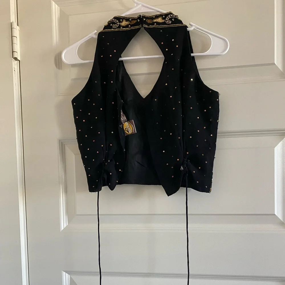 Vintage Hand beaded halter
